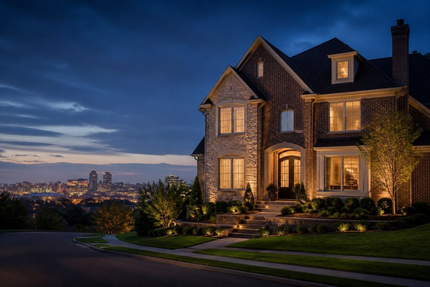 Cincinnati-area home at dusk for CRES season-long rental analysis campaign